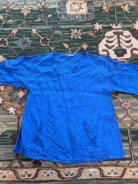 Bryn Walker Blue 3/4 Sleeve Tunic
